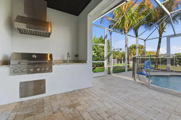 a view of a room with open kitchen