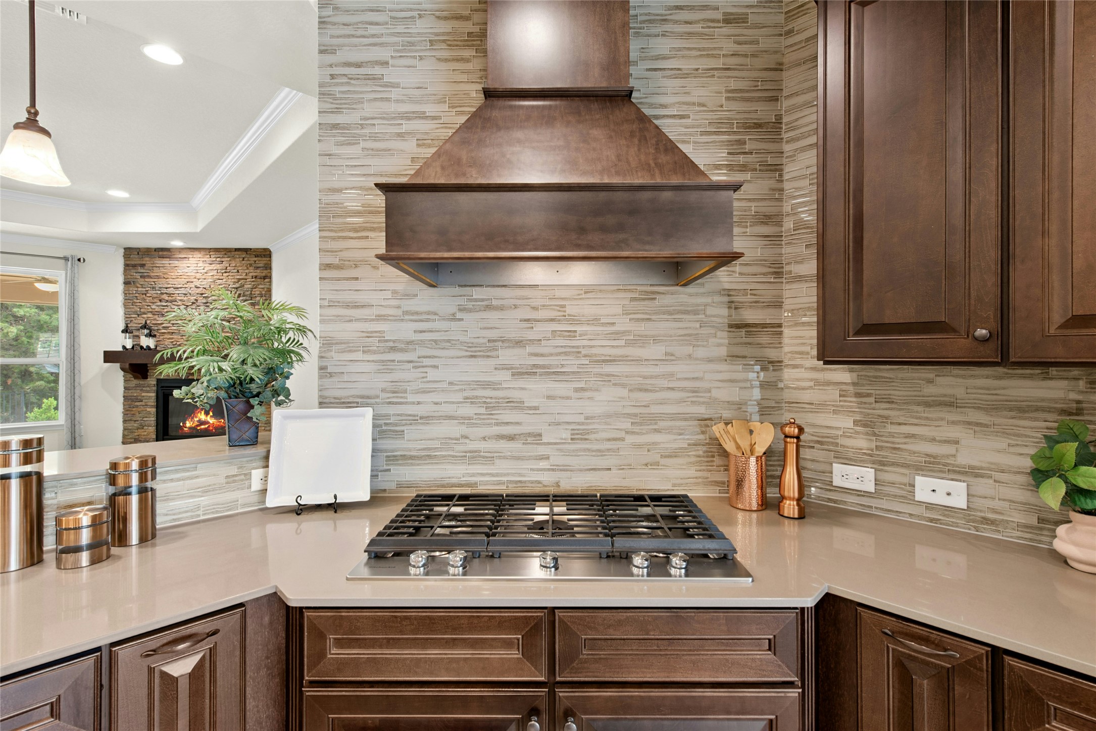 105 Marfa Cove Georgetown, TX 78633 - Photo 12 of 36 a stove top oven sitting inside of a kitchen
