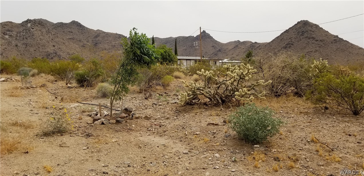 4550 Smoketree Road Golden Valley, AZ 86413 - Photo 32 of 38 a view of a dry field with mountains in the background