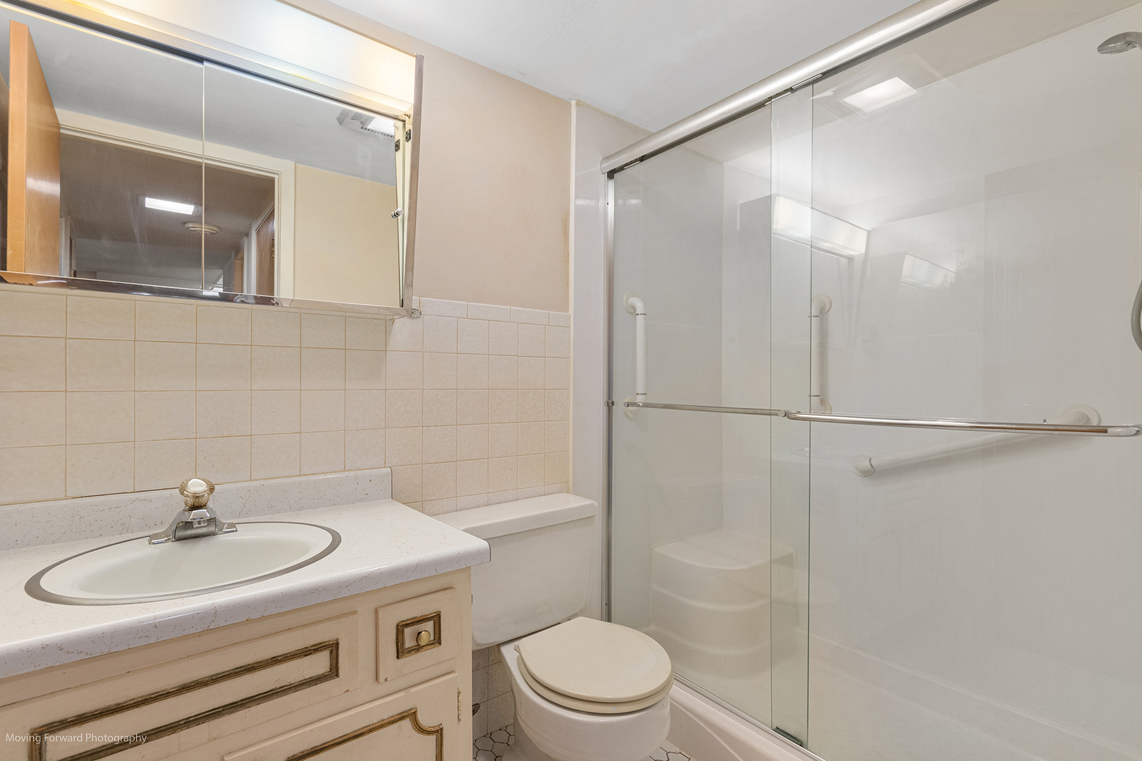 2900 Maple Avenue, Unit 13C Downers Grove, IL 60515 - Photo 19 of 36 a bathroom with a sink toilet and shower