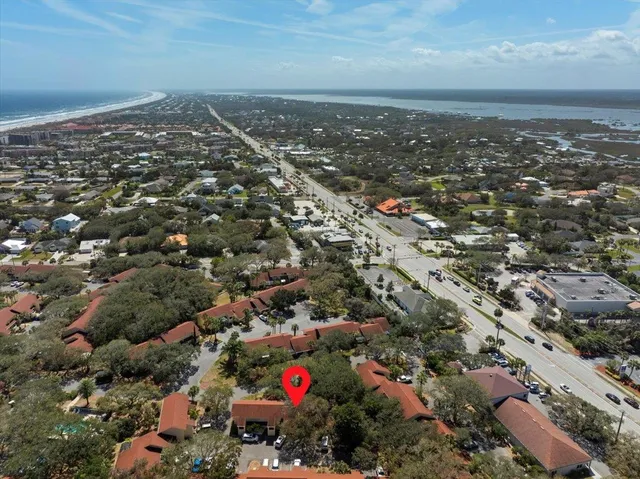 an aerial view of multiple house