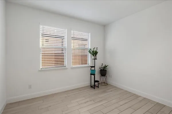 an empty room with a window