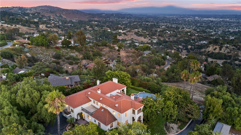 927 Avocado Crest Road La Habra Heights, CA 90631 - Photo 66 of 72 an aerial view of house with yard