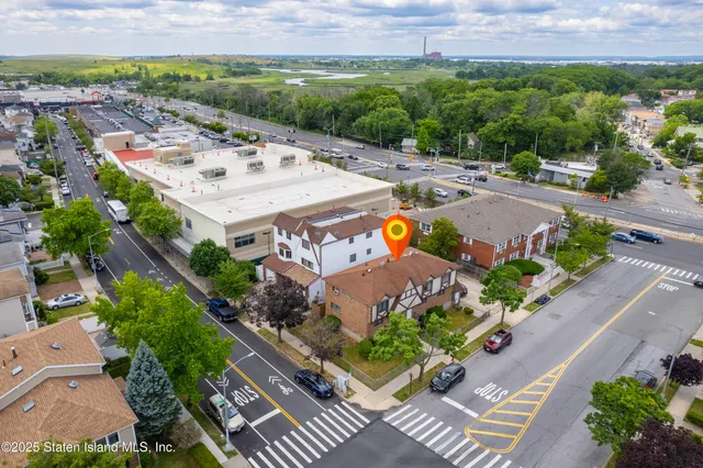 an aerial view of a city