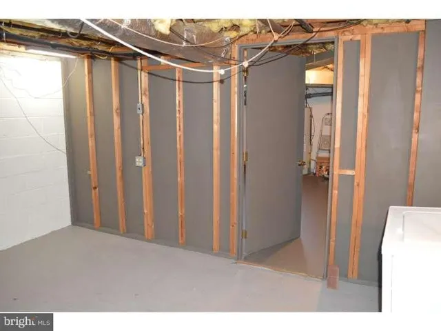 a view of a door with a chair