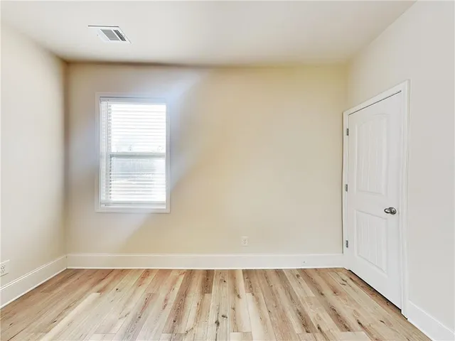 an empty room with a window