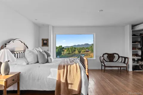 a view of an ocean with a mountain