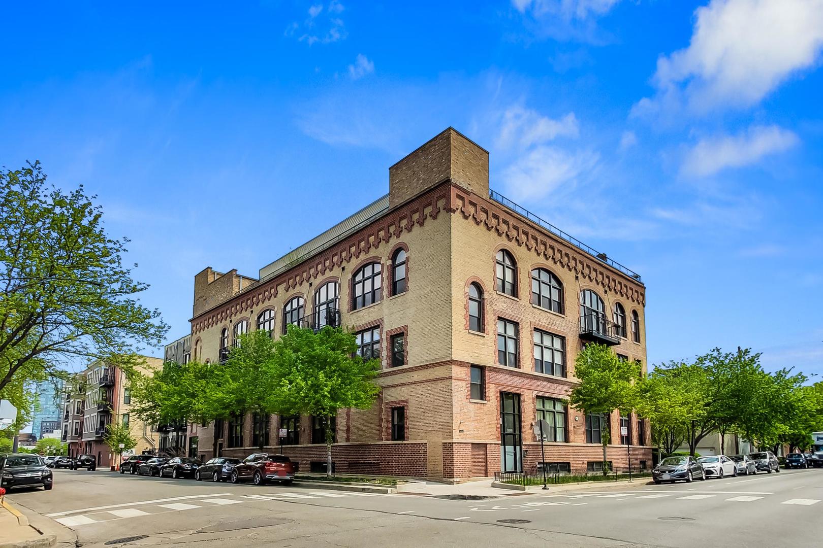 a view of a building and a street view