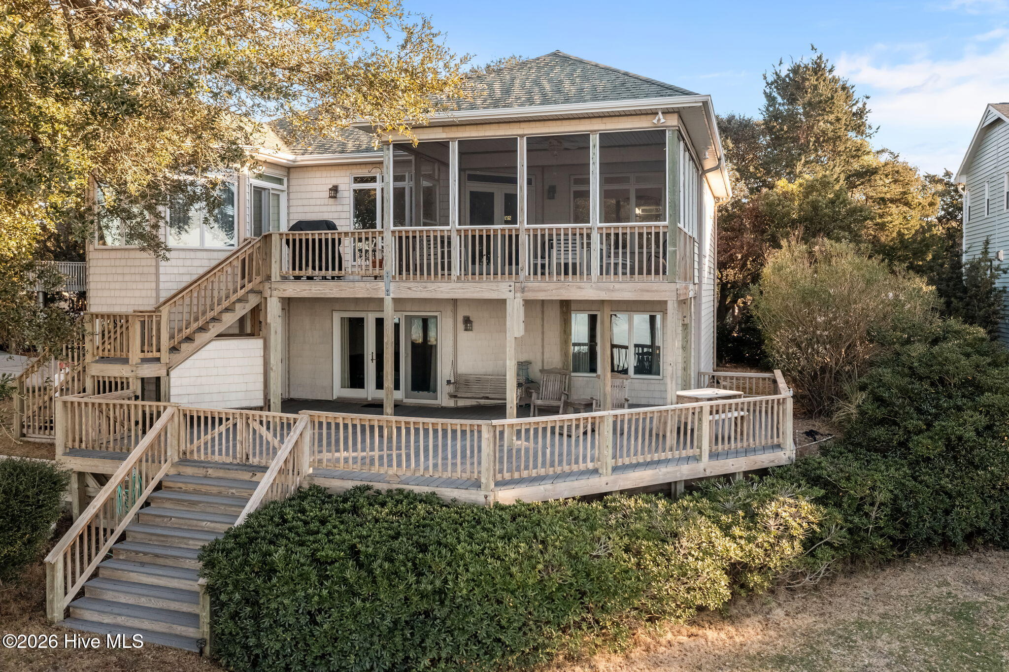 1206 Timber Trail Emerald Isle, NC 28594 - Photo 38 of 48 Back of home with 1st & 2nd floor decks
