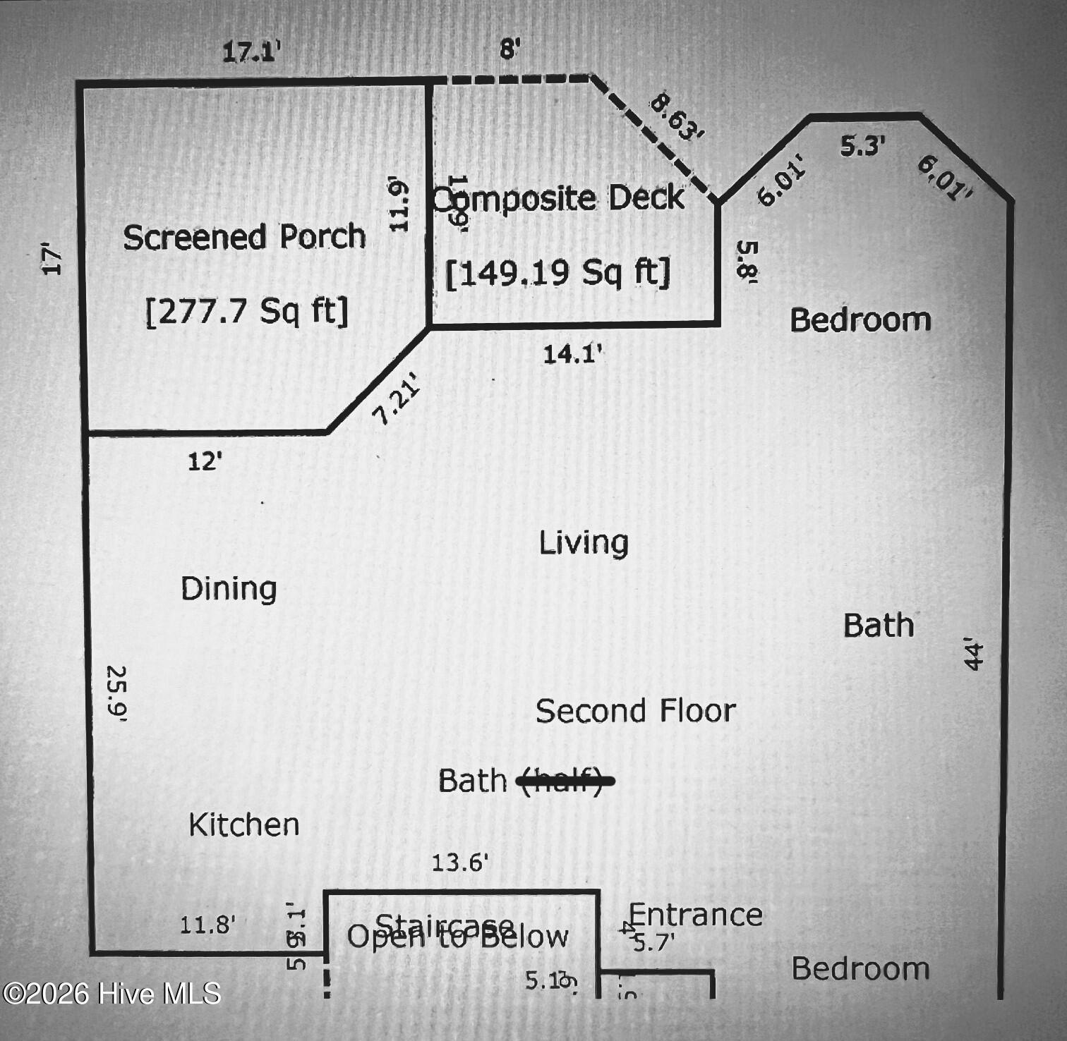 1206 Timber Trail Emerald Isle, NC 28594 - Photo 45 of 48 2nd floor/top level layout