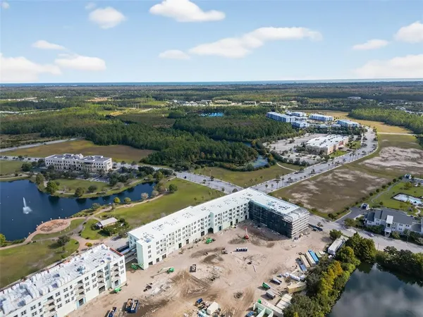 a view of an ocean and beach