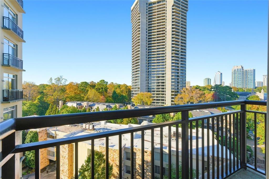 2626 Peachtree Road Northwest, Unit 1006 Atlanta, GA 30305 - Photo 6 of 19 a view of a balcony with an outdoor space