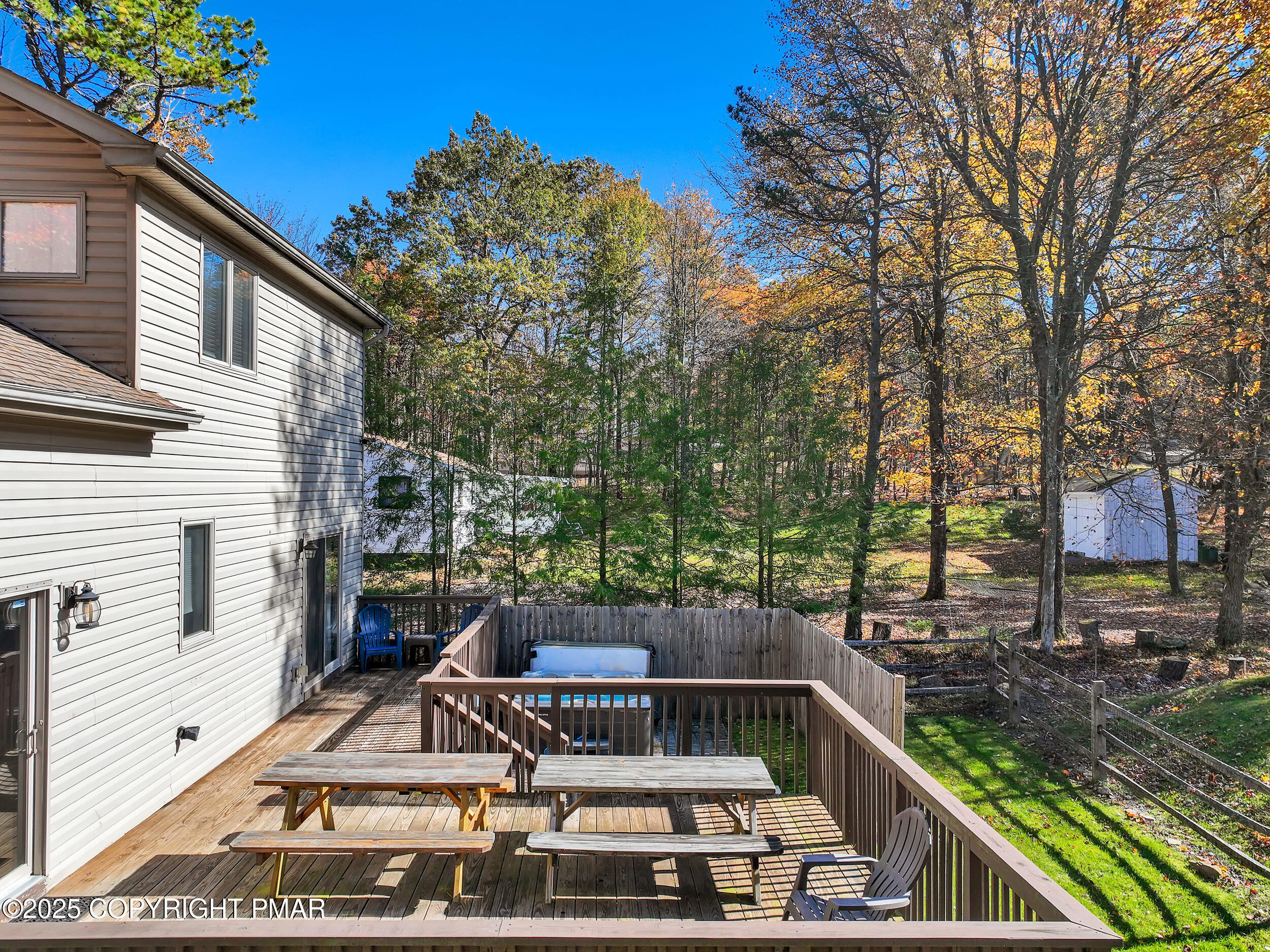 112 Maccauley Road Albrightsville, PA 18210 - Photo 59 of 76 a view of a roof deck with couches and potted plants