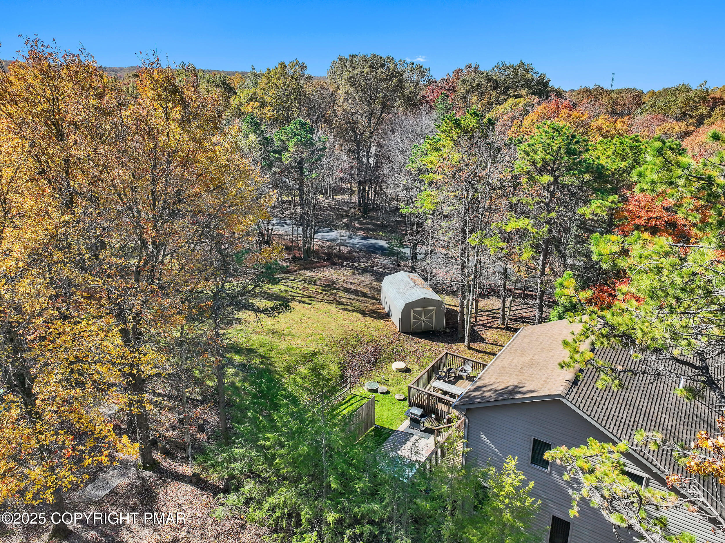 112 Maccauley Road Albrightsville, PA 18210 - Photo 63 of 76 a view of a backyard with plants and a garden