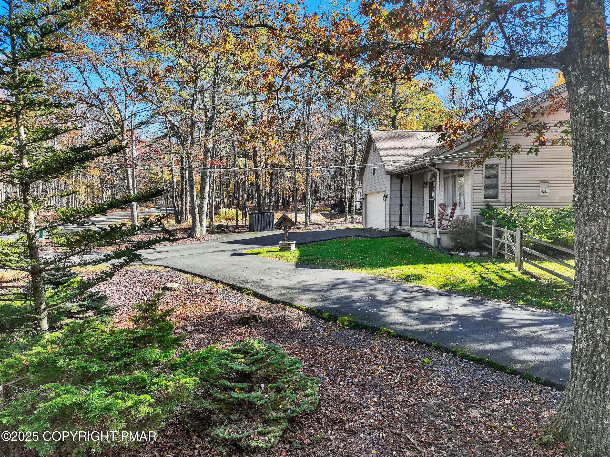 112 Maccauley Road Albrightsville, PA 18210 - Photo 66 of 76 a view of a house with garden and trees