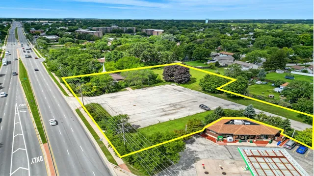 an aerial view of a city