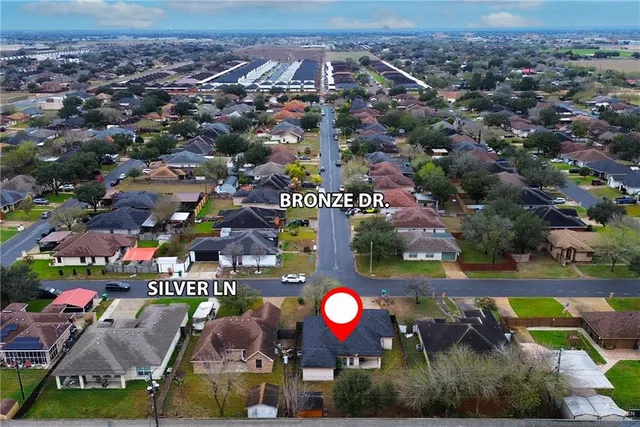 an aerial view of a city