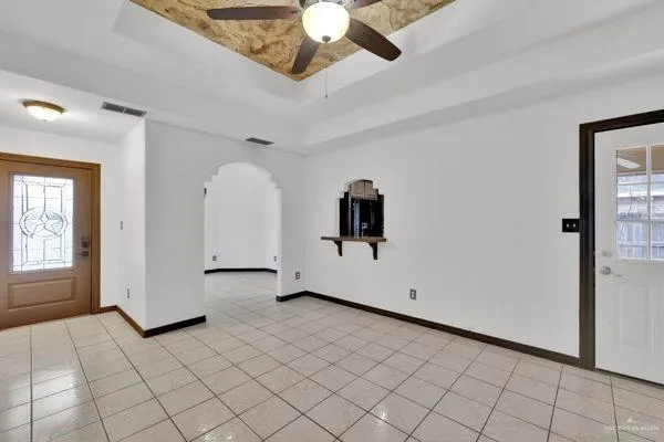 a view of a room with window