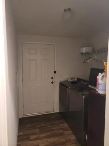 a view of storage and utility room