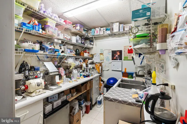 a room with storage and utility