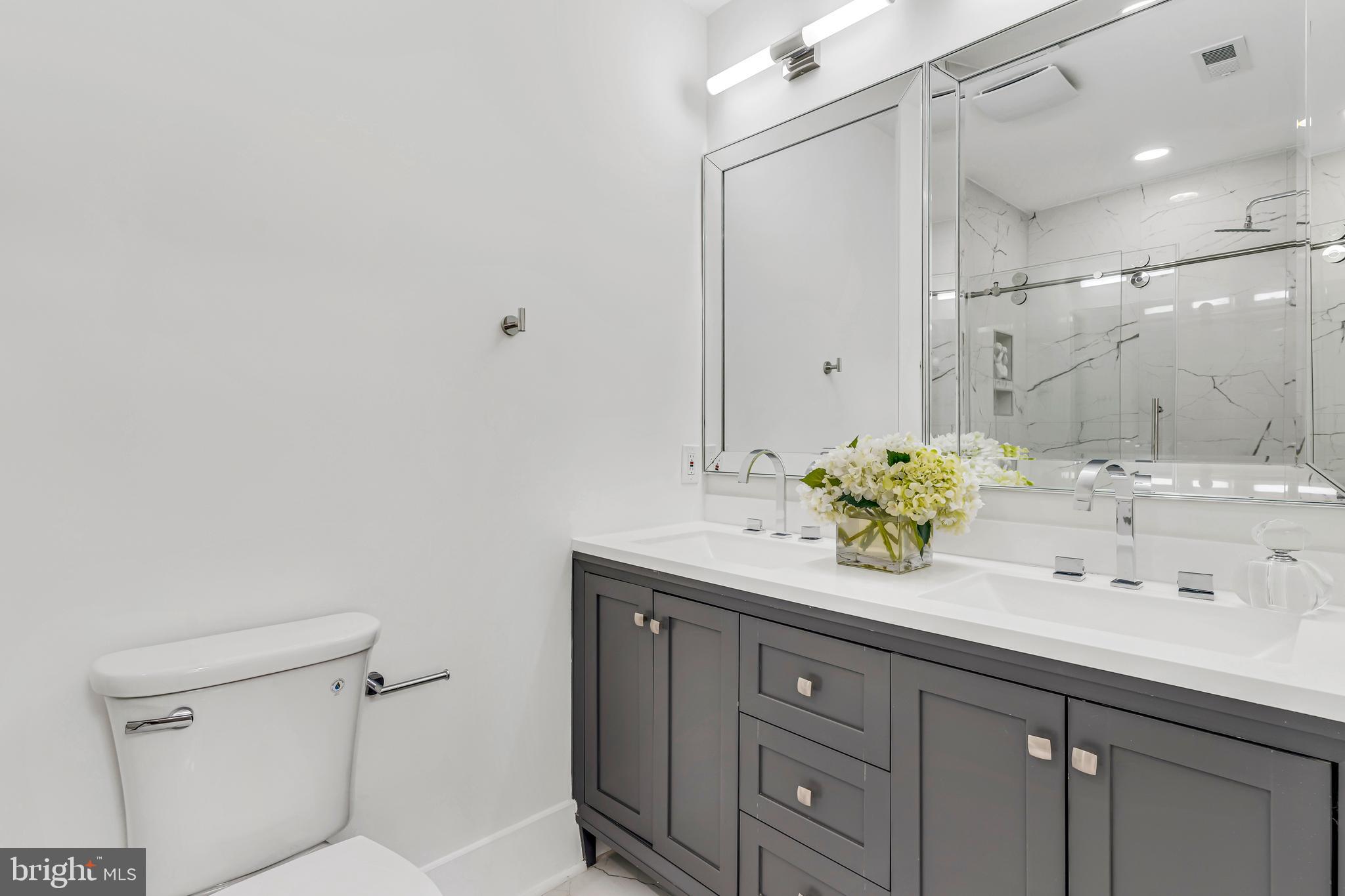 112 Todd Place Northeast Washington, DC 20002 - Photo 37 of 73 a bathroom with a sink and a mirror