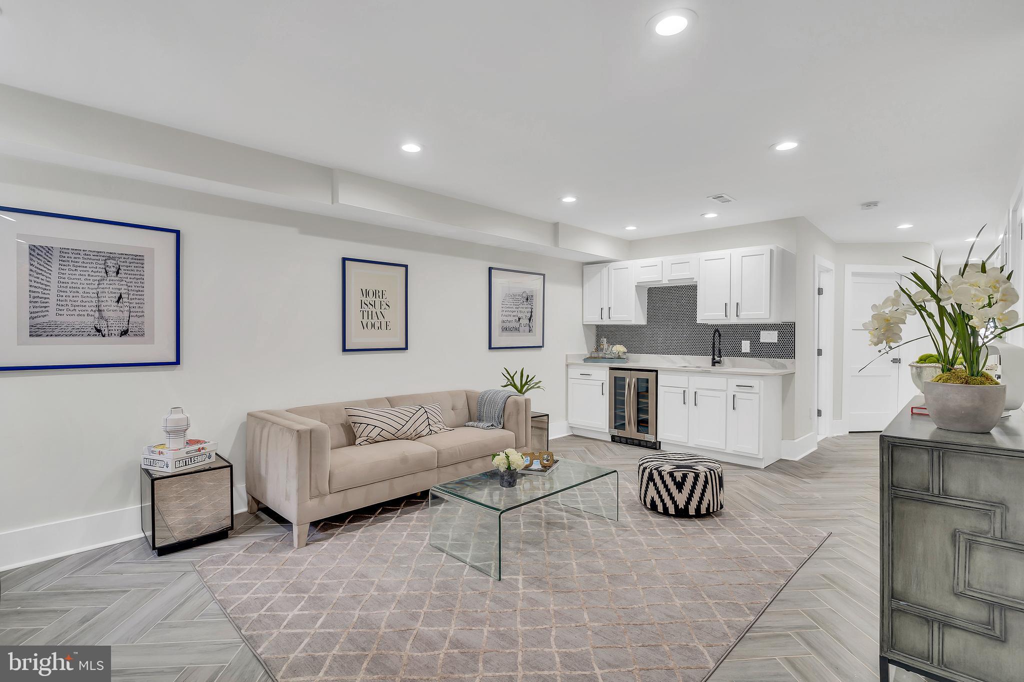 112 Todd Place Northeast Washington, DC 20002 - Photo 57 of 73 a living room with furniture and kitchen view