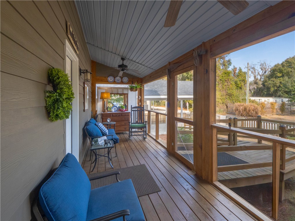 452 Adams Street Darien, GA 31305 - Photo 16 of 24 Screened Back Porch