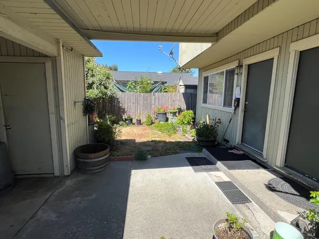 a view of a entryway door front of house