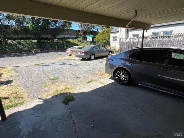 a car parked in garage
