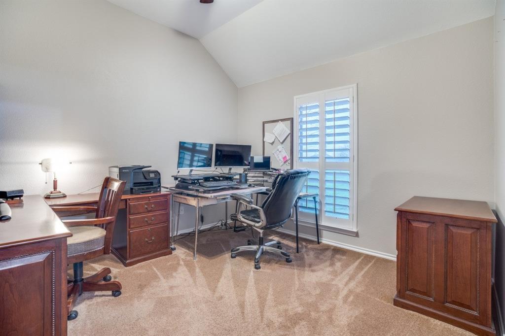 108 High Meadows Court Decatur, TX 76234 - Photo 12 of 29 a view of a workspace with furniture and a window