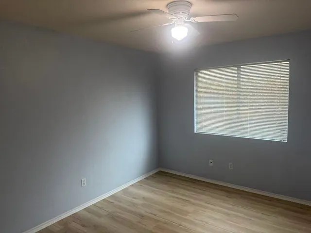 an empty room with a window