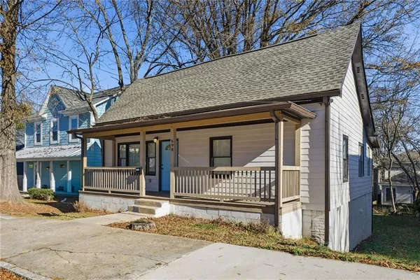 a front view of a house