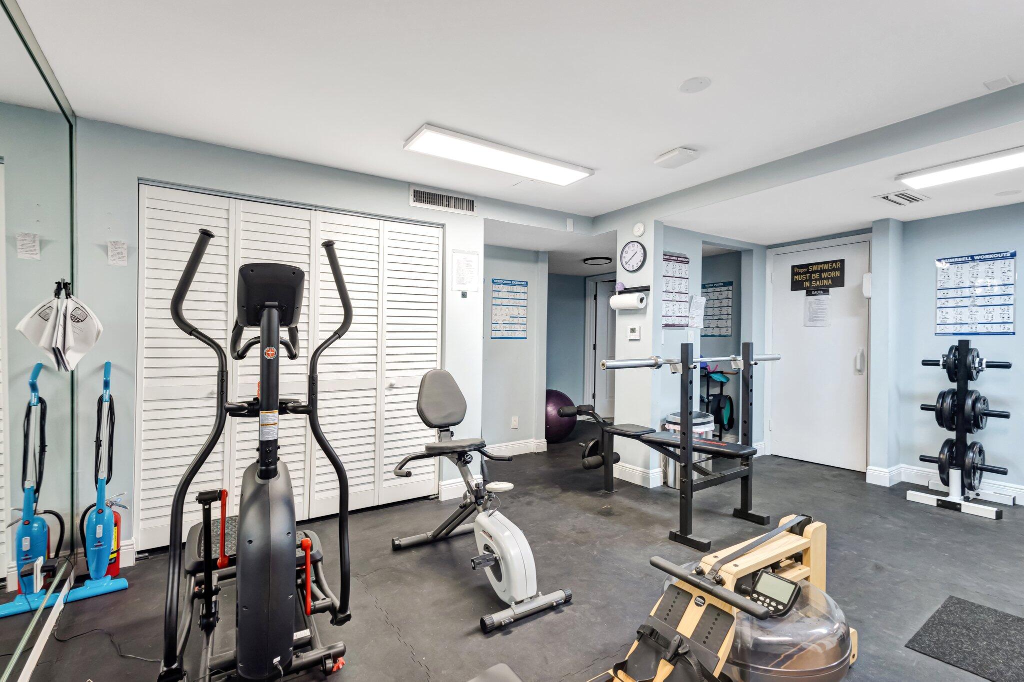 1100 Surf Road, Unit 105 Singer Island, FL 33404 - Photo 44 of 48 Large Gym Room