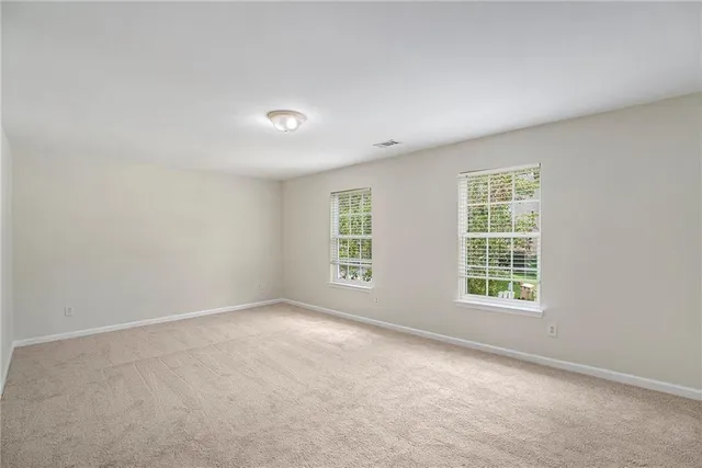 an empty room with an entryway
