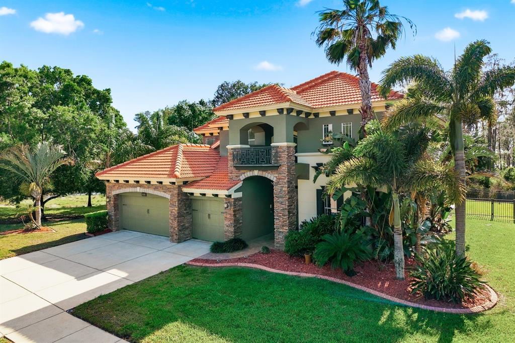 9103 Creedmoor Lane New Port Richey, FL 34654 - Photo 66 of 90 a front view of a house with a garden