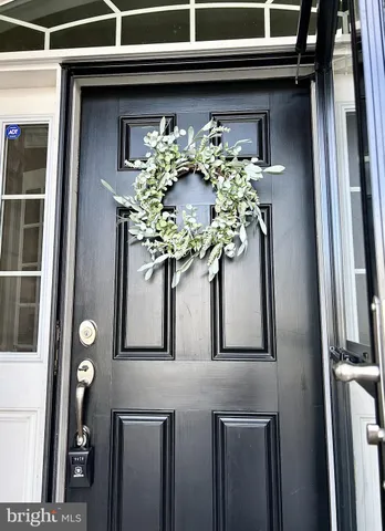 a front view of a house with patio