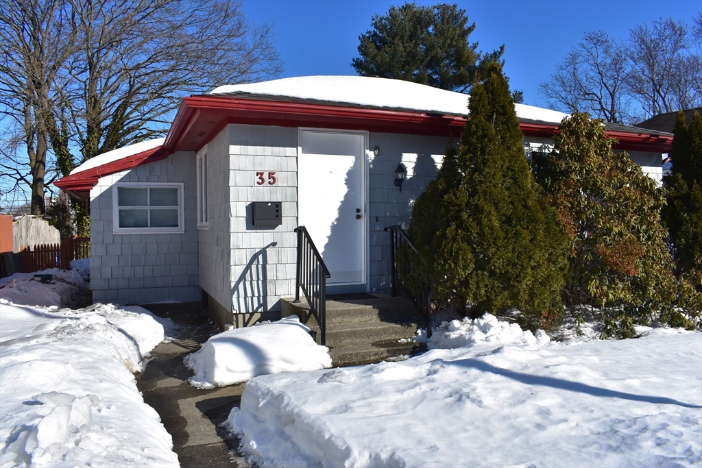 a view of house with yard