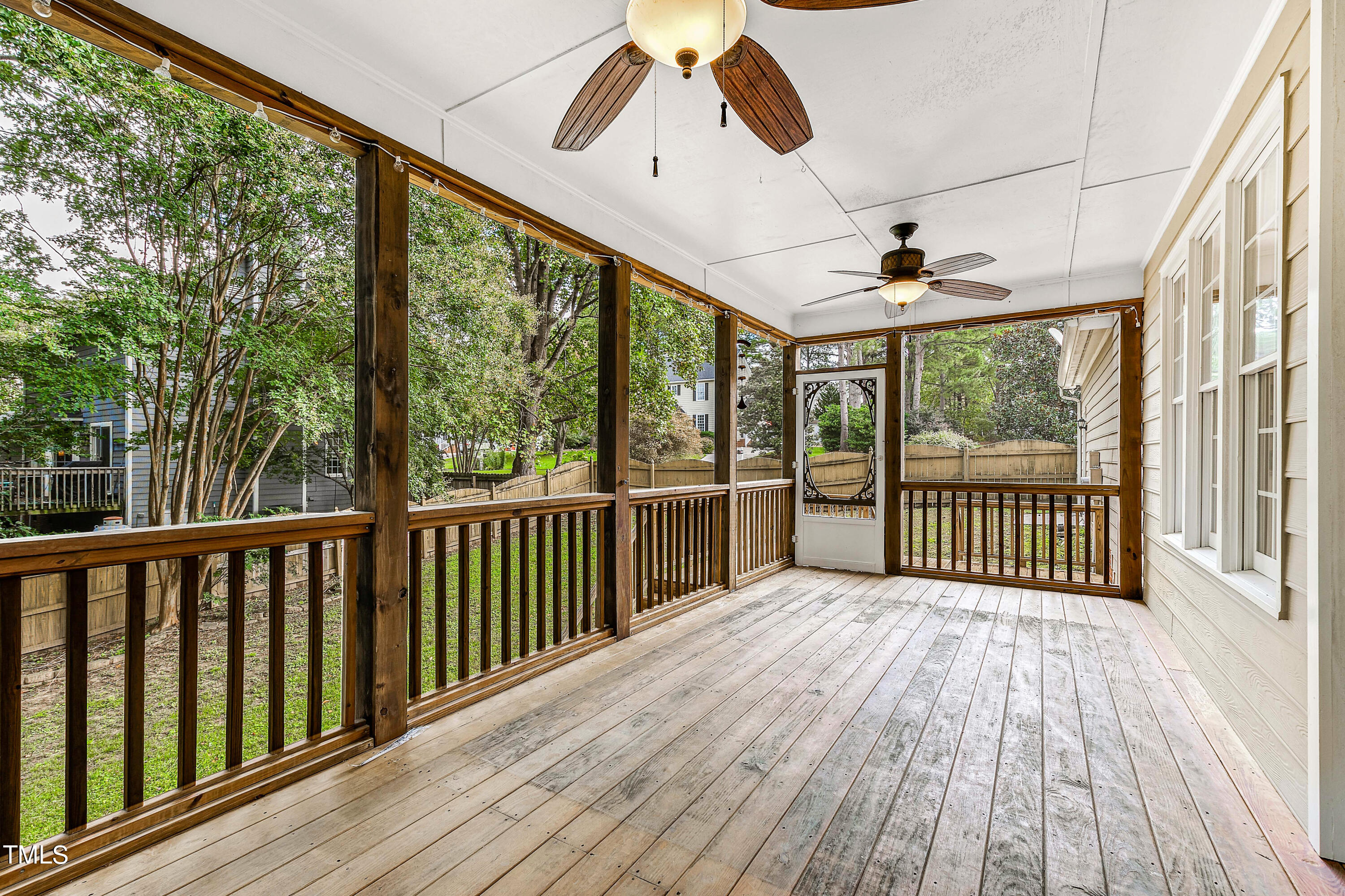 4305 Riverport Road Raleigh, NC 27616 - Photo 36 of 43 a view of a balcony with wooden floor
