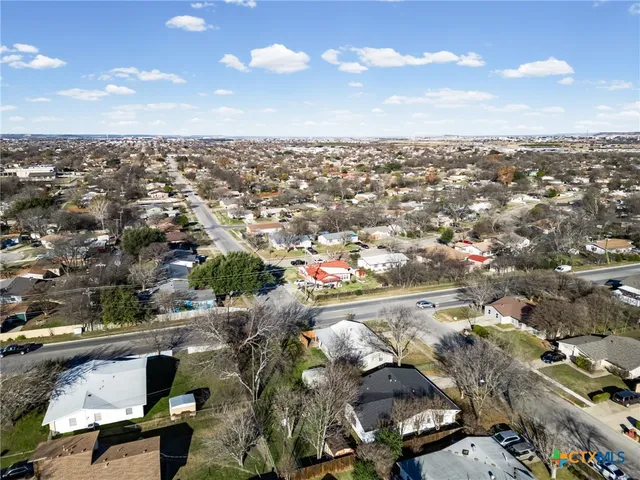 an aerial view of a city