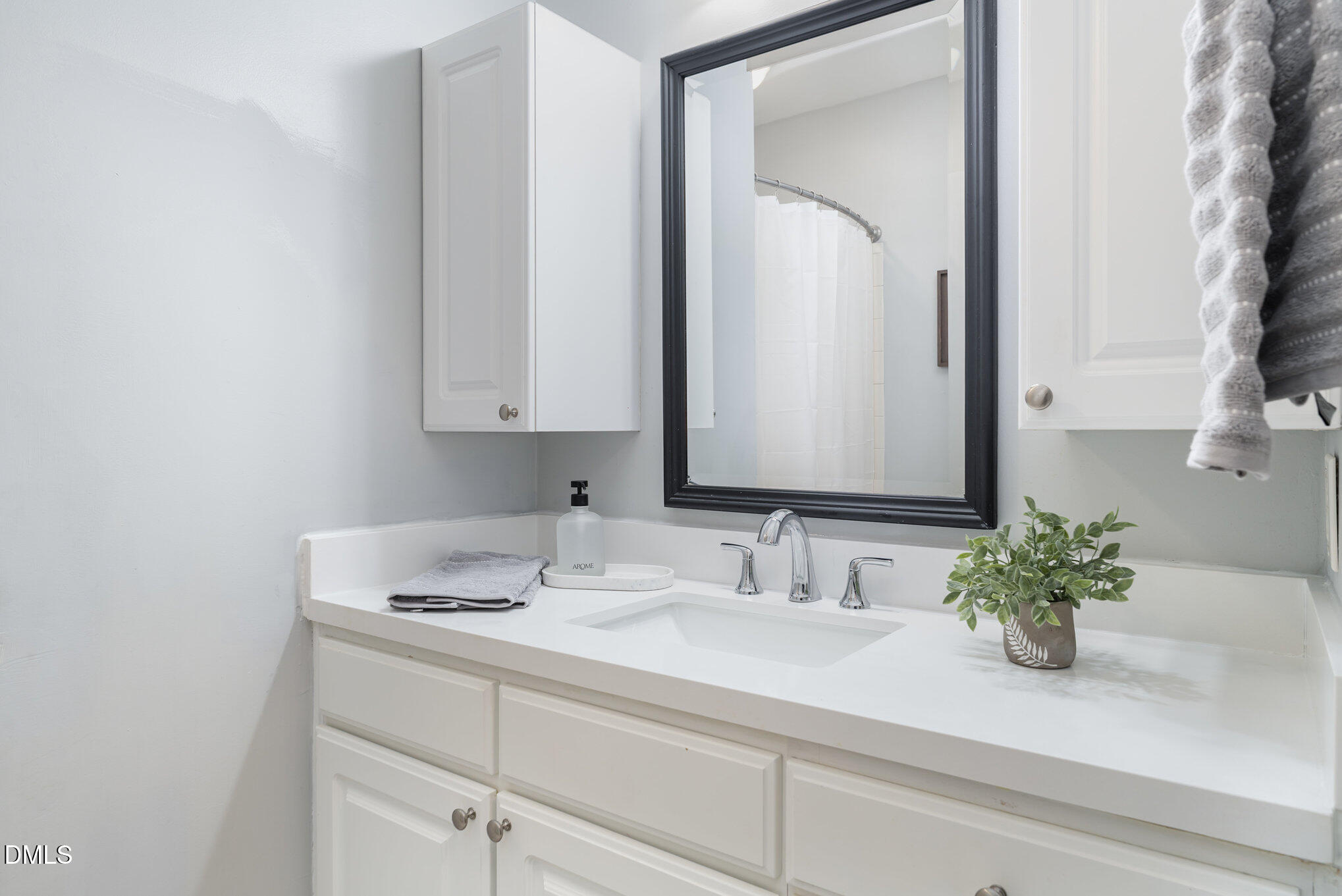 8231 Allyns Landing Way, Unit 101 Raleigh, NC 27615 - Photo 19 of 25 a bathroom with a sink and a mirror