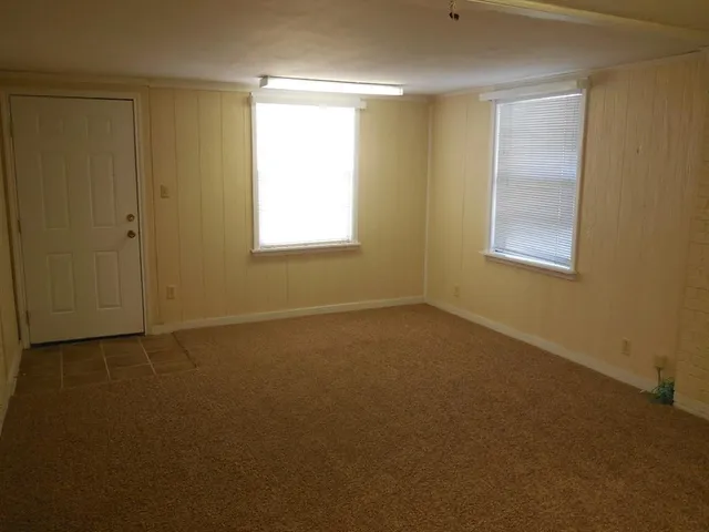 an empty room with a window