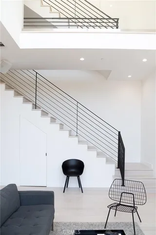 a view of workspace and wooden floor