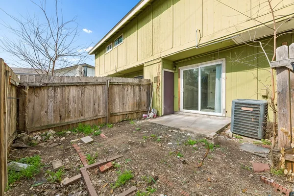 a backyard of a house