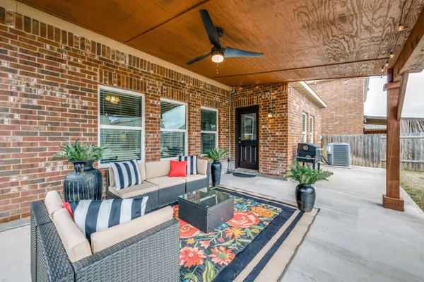 a outdoor living with furniture