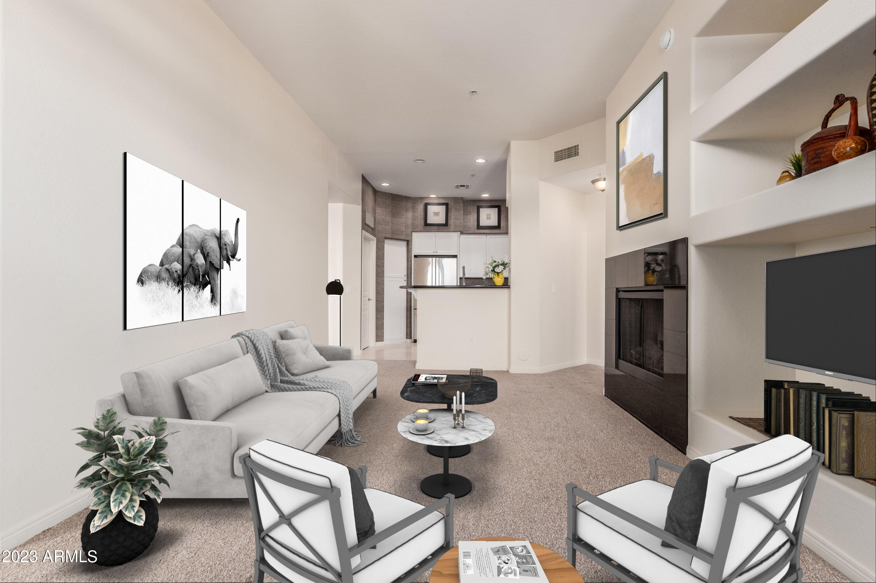 2989 North 44th Street, Unit 3006 Phoenix, AZ 85018 - Photo 16 of 51 Virtually Staged Family Room