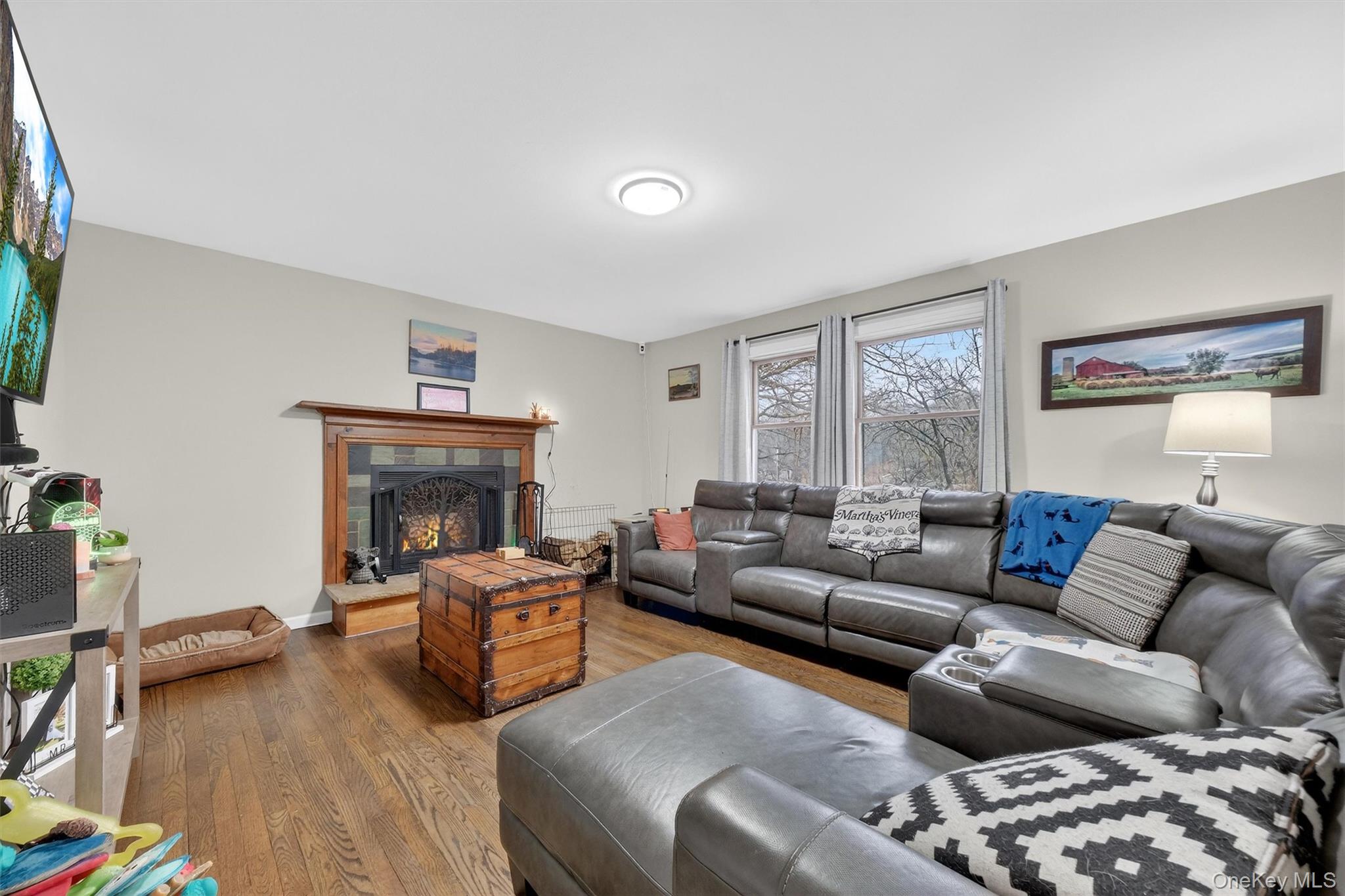 107 Marshall Road Salt Point, NY 12578 - Photo 4 of 26 a living room with furniture and a fireplace