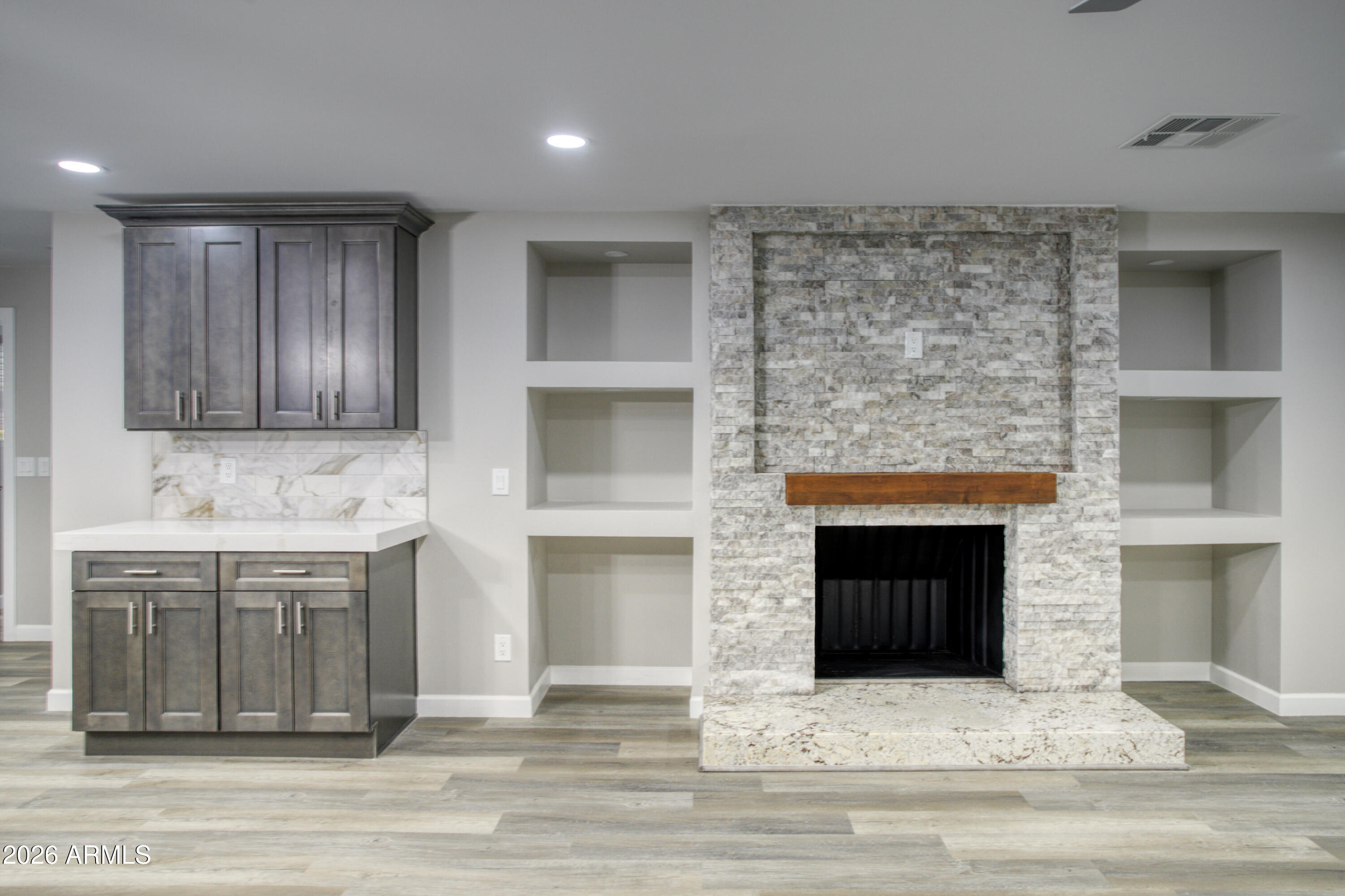 5298 Pine Dawn Road Lakeside, AZ 85929 - Photo 7 of 19 a living room with a fireplace and a fireplace