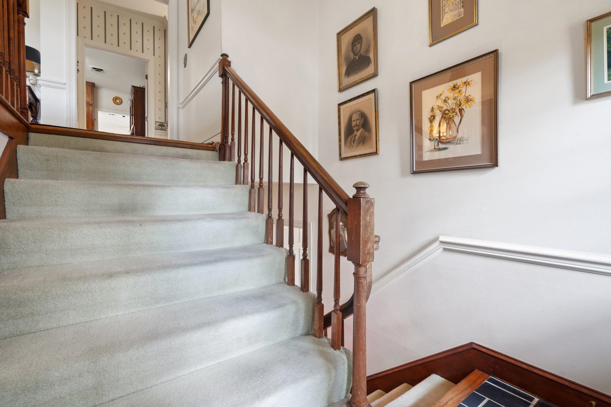 500 Wakefield Circle Staunton, VA 24401 - Photo 13 of 70 a view of staircase with wooden floor and fan