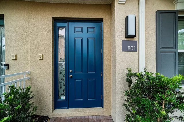 a view of front door of house
