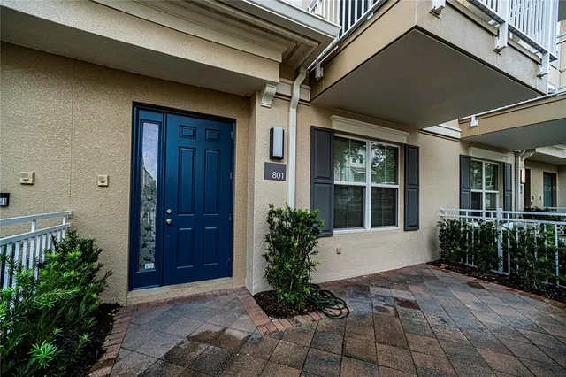 a building with trees in front of it
